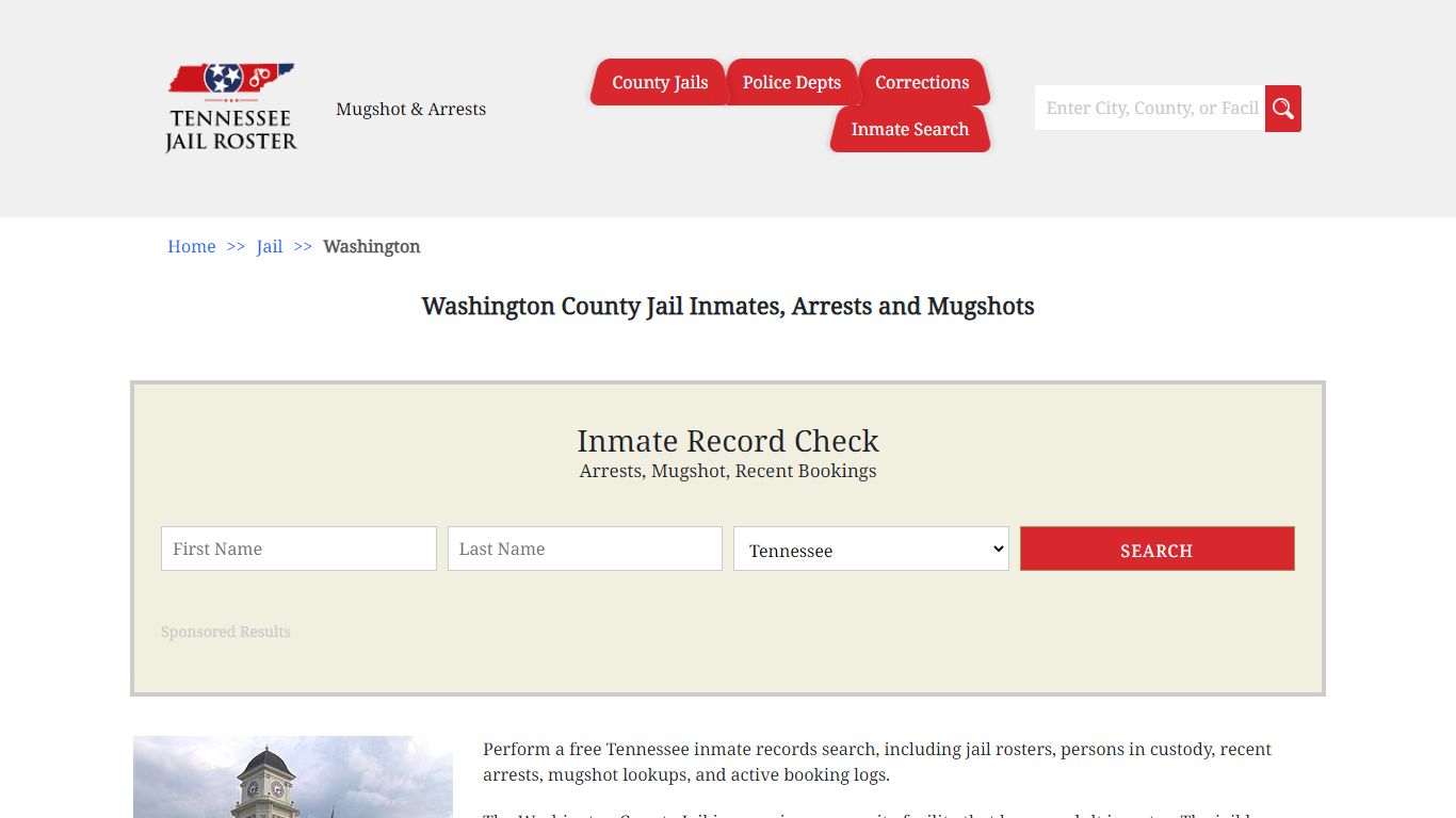 Washington County Jail Inmates, Arrests and Mugshots